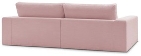 Różowa sztruksowa sofa 274 cm Leonard – Bobochic Paris
