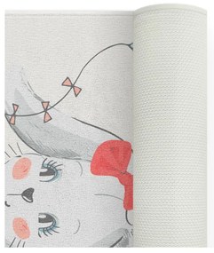 Biały dywan dziecięcy 80x140 cm Happy Bunny – Oyo Concept