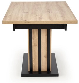 LAMELLO stół rozkładany 130-180/80 cm dąb artisan/czarny, na jednej nodze