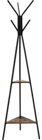Wieszak stojący LINEA czarny/brązowy