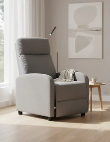 Szary rozkładany fotel do salonu R2-G42