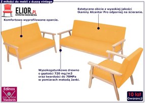 Żółty trzyczęściowy zestaw wypoczynkowy w stylu vintage - Kifi 5X