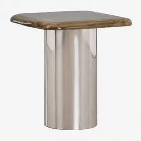 Pack 2 Kwadratowych Szafek Nocnych 40x40 Cm Merieines Salvia Zieleń & ↑50 Cm - Sklum