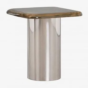 Pack 2 Kwadratowych Szafek Nocnych 40x40 Cm Merieines Verde Army & ↑50 Cm - Sklum