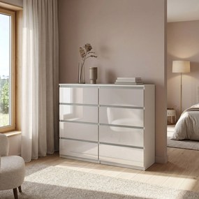 Komoda NUDO 138,5 cm do Salonu Sypialni Biały