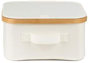 Pojemnik do przechowywania G21 30 x 30 x 15 cm, bambusowy z pokrywką, beżowy