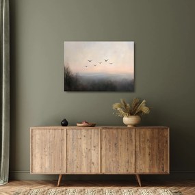 Obraz na szkle - Stado ptaków (70x50 cm)