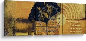 Obraz - Liść miłorzębu (z zegarem) (90x30 cm)