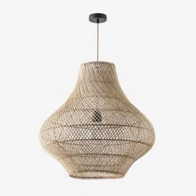 Lampa Sufitowa Wisząca Na Zewnątrz Magali Miel - Czarna & Ø65 Cm - ↑60 Cm Magali - Sklum