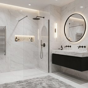 Kabina prysznicowa Walk-In Rea Flexi Transparent / Tytan 90