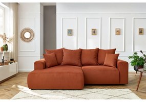 Pomarańczowy aksamitny narożnik Enjoy – Bobochic Paris
