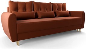 Pomarańczowa sofa rozkładana - Sinsiew 3X