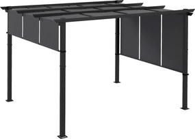 Outsunny Markiza na pergolę, odporna na warunki pogodowe, zestaw montażowy w komplecie, 3 x 3,5 m, Ciemnoszary