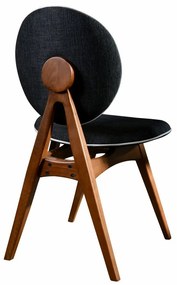 Zestaw krzeseł do jadalni Touch Anthracite andWalnut, 2 szt.
