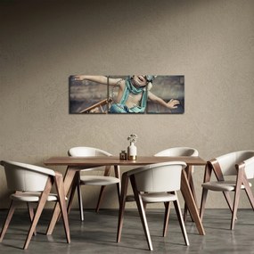 Obraz - Młody lotnik (z zegarem) (90x30 cm)