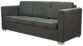 Trzyosobowa ciemnoszara sofa loftowa - Sigala 3Q