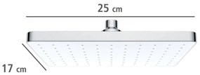 Deszczownica sufitowa kwadratowa, 250 x 170 mm, WENKO