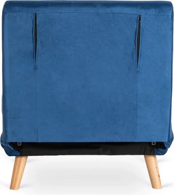 Fotel Rozkładany Leżanka Wypoczynkowy MARRY do Spania Granatowy