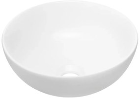 Biała okrągła ceramiczna umywalka łazienkowa - Palenisko