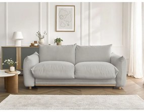 Jasnoszara rozkładana sofa 214 cm Ernest – Bobochic Paris