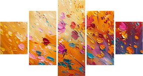 Obraz - Malowanie kolorowych kwiatów (125x70 cm)