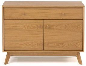 Niska komoda w dekorze dębu 100x75 cm Kensal – Woodman