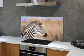 Panel szklany do Kuchni Spojrzenie Dzikiej Zebry