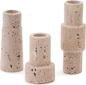 Kamienne świeczniki zestaw 3 szt. Majid – Kave Home