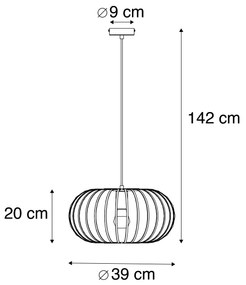 Designerska lampa wisząca czarna - JohannaDesignerski Oswietlenie wewnetrzne