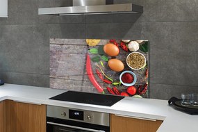 Panel nad Blat Kuchenny Kompozycja z Jajkiem i Papryczką