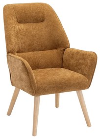 Fotel tapicerowany camelowy - OSIMO