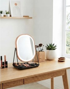 Lusterko Do Makijażu PREMIUM METALOWE Kosmetyczne PODŚWIETLANE LED | VOLAN