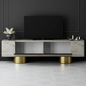 Stolik pod telewizor Bohem Travertine and Gold