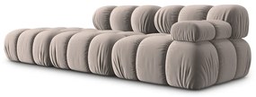 Jasnobrązowa aksamitna sofa modułowa 282 cm Bellis – Micadoni