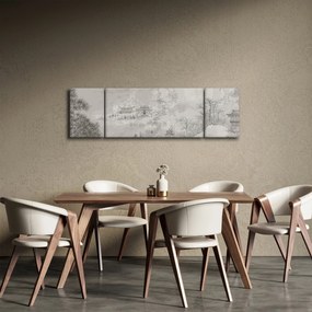 Obraz - Chiński krajobraz (170x50 cm)