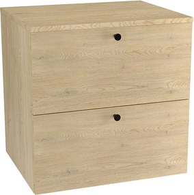 Szafka pod umywalkę WENA, gładkie fronty, Beti, 60x60x47 cm, Dąb Cremona