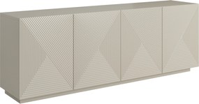 Komoda Asha 200 cm czterodrzwiowa na cokole - kaszmir