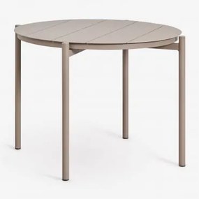 Okrągły Stół Ogrodowy Ø110 Cm Z Aluminium Elton Moka Brown - Sklum