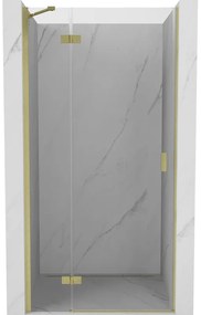 Mexen Mist-H drzwi prysznicowe uchylne lewe 70 cm, transparent, złote szczotkowane - 8A5-070-000-55-00-L