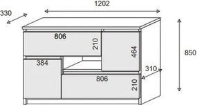 Komoda FIORENZA 120 cm do Salonu Sypialni Biały