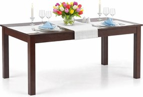 Nowoczesny rozkładany stół ciemny orzech E1-M06