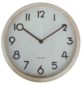 Zegar ścienny Karlsson 6021WD biały, średnica 30cm