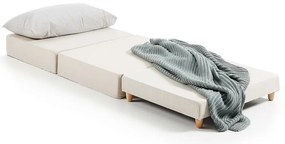 Szary puf rozkładany Kave Home Kos, 70x180 cm