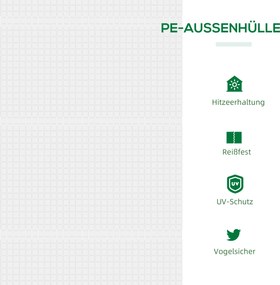 Outsunny Szklarnia Foliowa z Okienkiem PE Cieplarnia na Pomidory 119x60x60cm Biała | Aosom PL