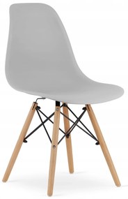 Zestaw stół z krzesłami: stół prostokątny 120x80 dąb sonoma + 4 krzesła OSAKA szare