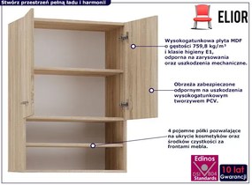 Szafka ścienna do łazienki dąb sonoma - Sirella 4X