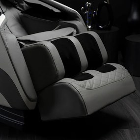 Fotel Masujący VX MAX Wypoczynkowy Relaksacyjny Szary Ekoskóra Nowoczesny