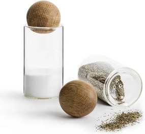 Solniczka i pieprzniczka Sagaform Oval Oak