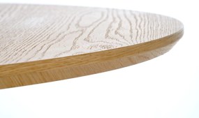 Stół Okrągły do jadalni rozkładany MDF kolor naturalny 120-210/120/77 cm FARGO