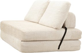 Biała rozkładana sofa z materiału bouclé 150 cm Faster – Mauro Ferretti